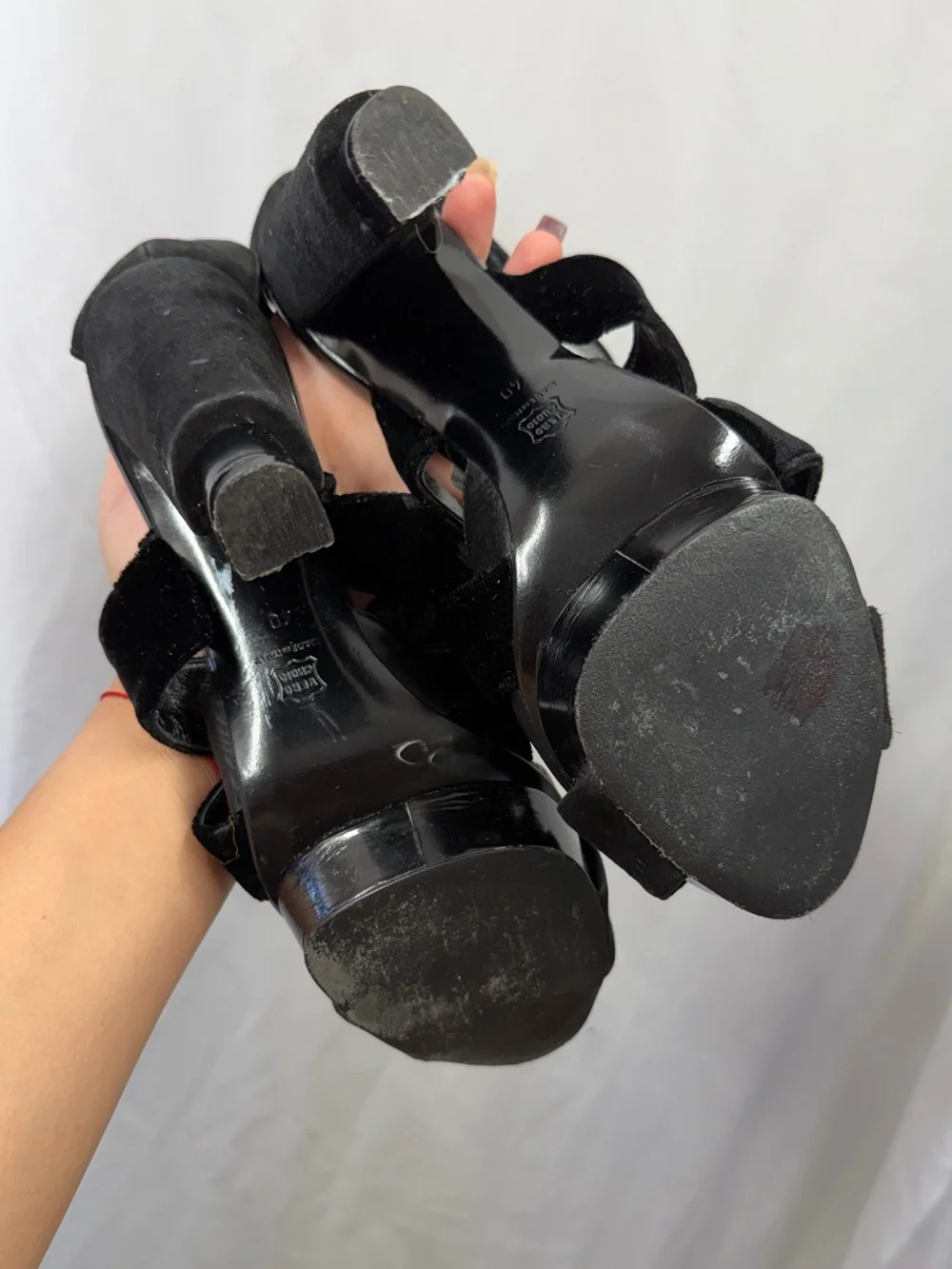 Pierre Hardy black velvet platform heels size 10